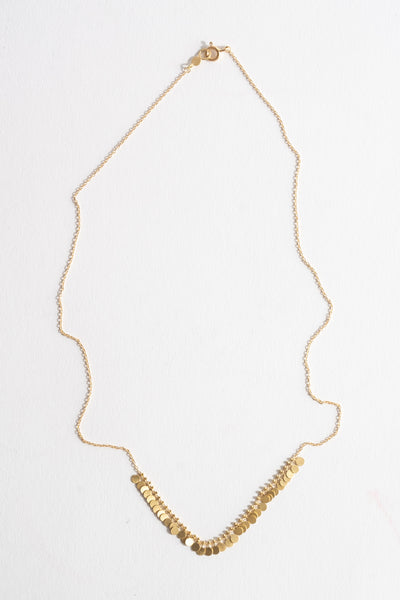 18K Tiny Dots Arc Necklace