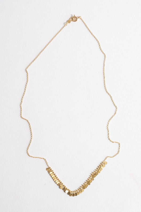 18K Tiny Dots Arc Necklace