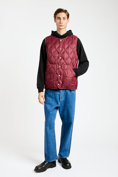 Military Crewneck Down Vest in Azuki