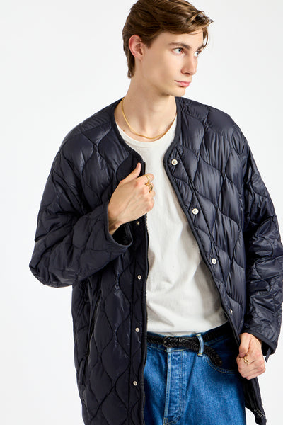Military M65 Liner Zip Down Jacket in Dark Navy