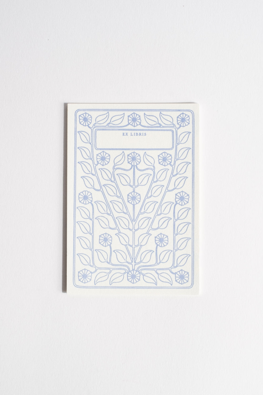 Adhesive Letterpress Bookplate in Blue