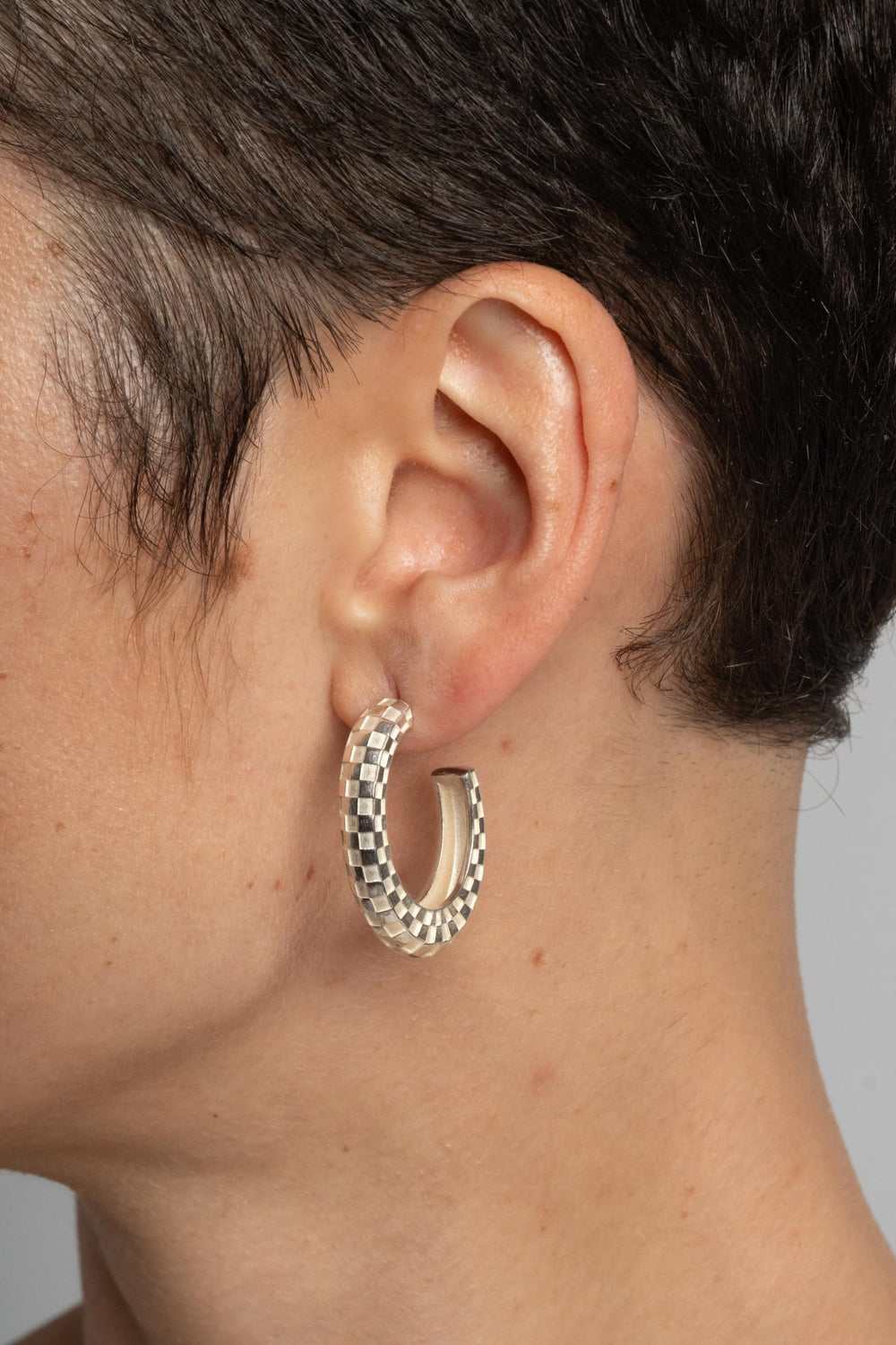 Large Checkerboard Hoops