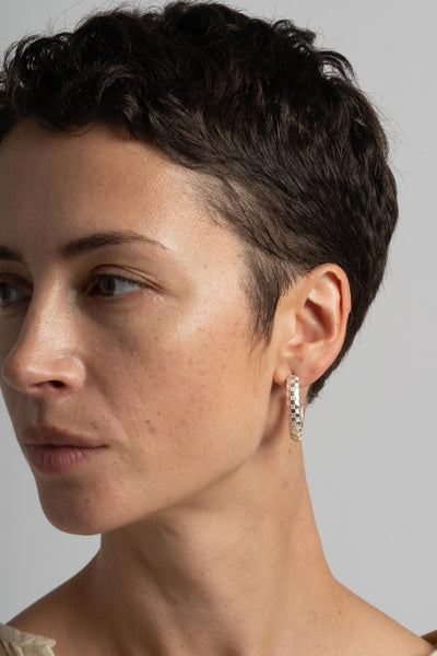 Large Checkerboard Hoops