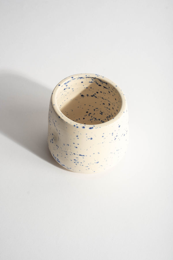 Dimple Cup in Speckled Blue