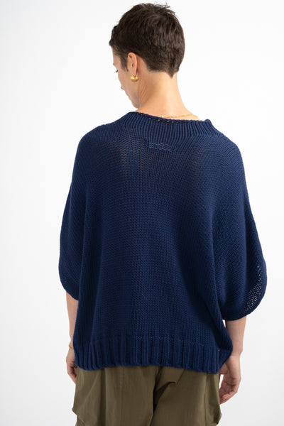 Dolman Pullover Knit in Navy