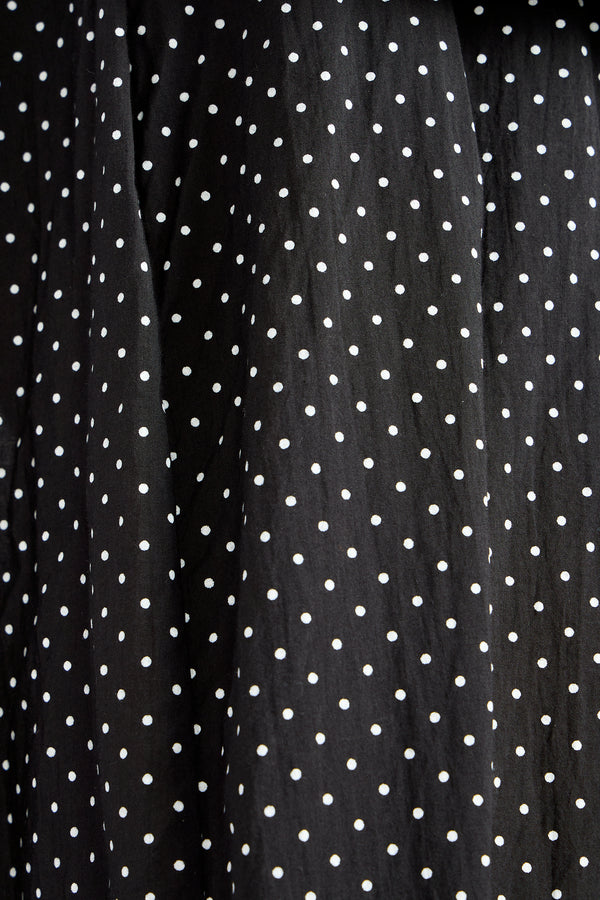 Dot Frill Dress in Black