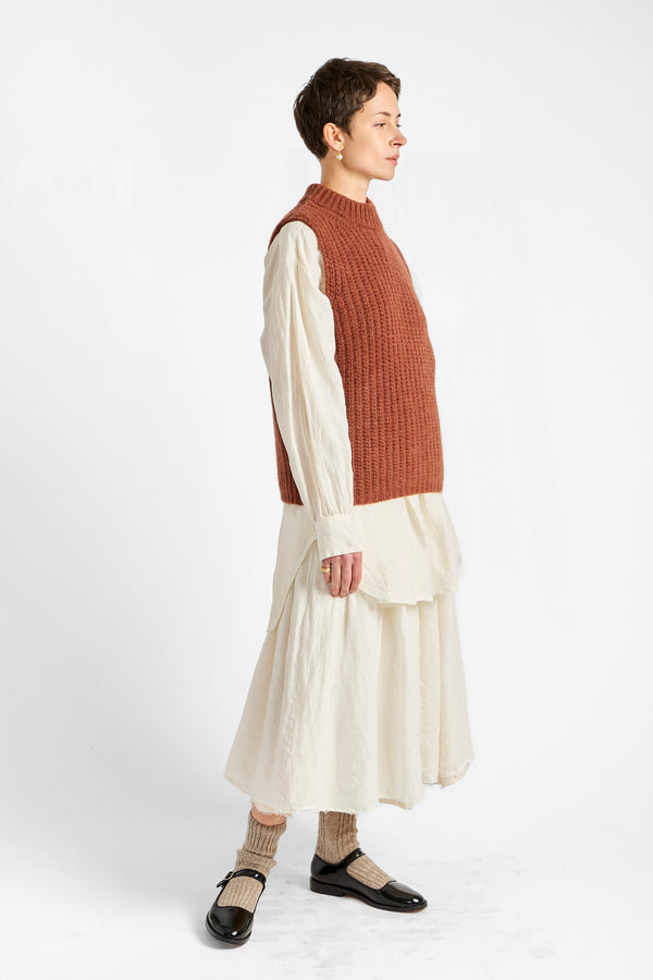 Knit Vest in Brown