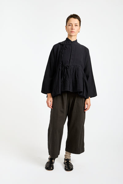 Linen Cashecoeur Jacket in Navy Black