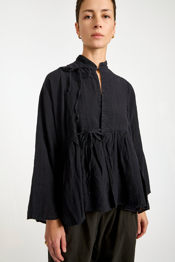 Linen Cashecoeur Jacket in Navy Black
