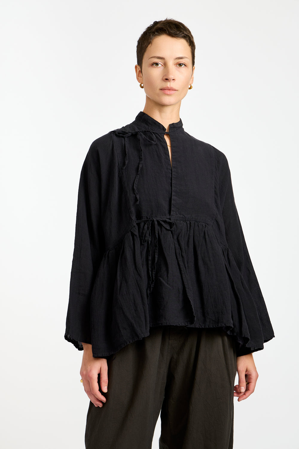 Linen Cashecoeur Jacket in Navy Black