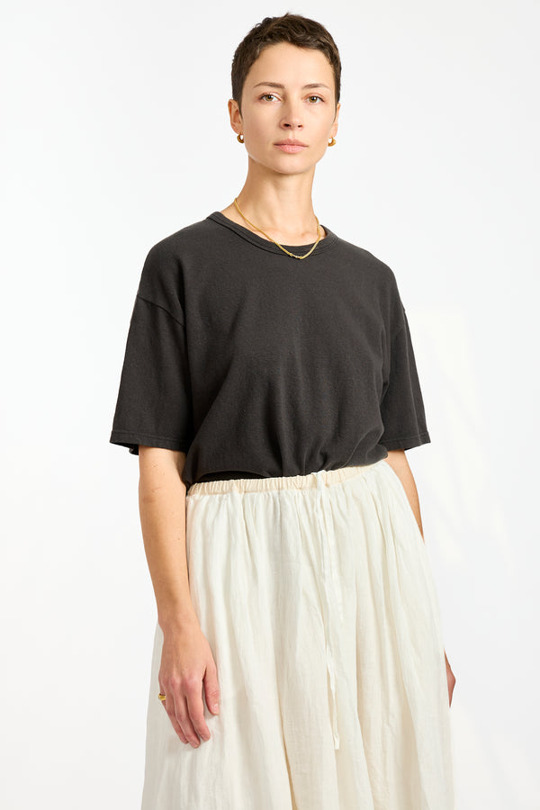 Linen Reversible Skirt in White