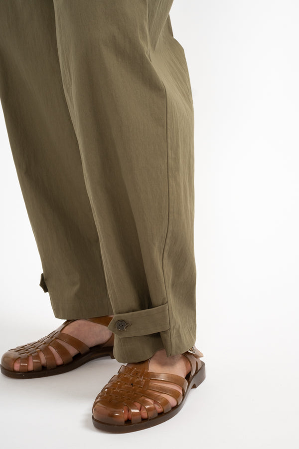Peach Skin Cargo Pant in Khaki