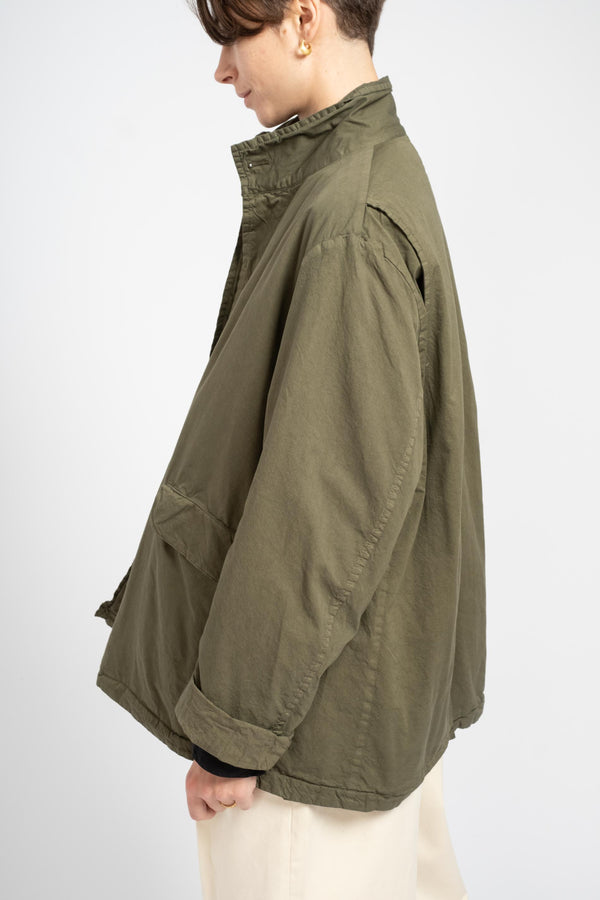 Short Garment Dye Coat in Khaki