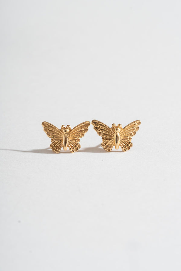 14K Butterfly Studs