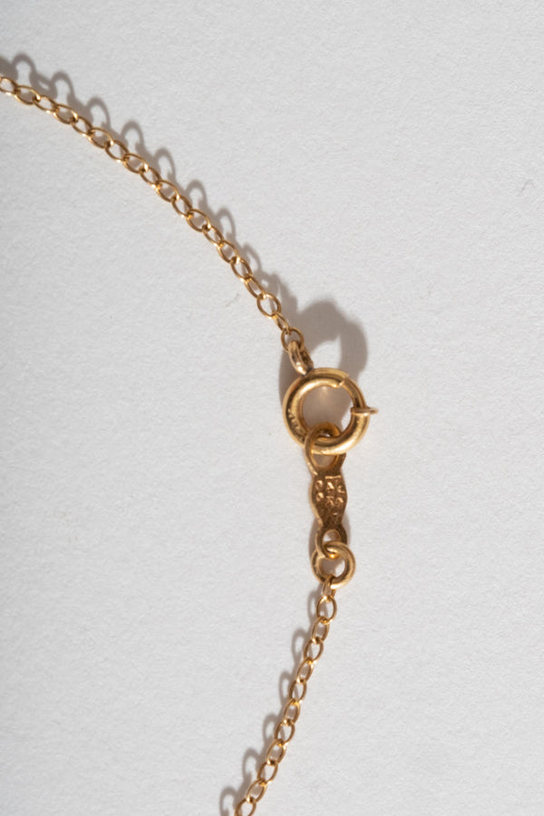 14K Diamond Circle Pendant Necklace