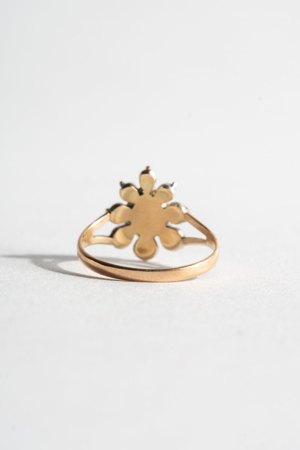 14K Georgian Diamond Cluster Ring