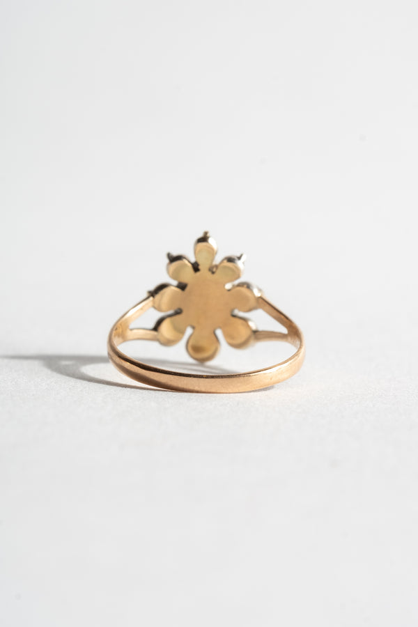 14K Georgian Diamond Cluster Ring