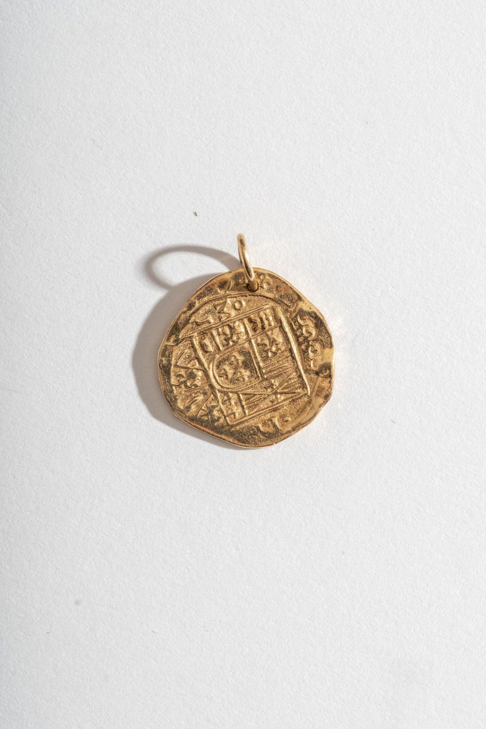 14K Greek Coin Pendant