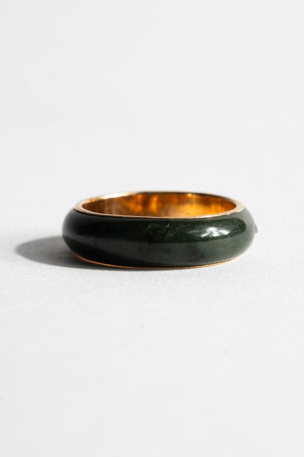 14K Lined Jade Band