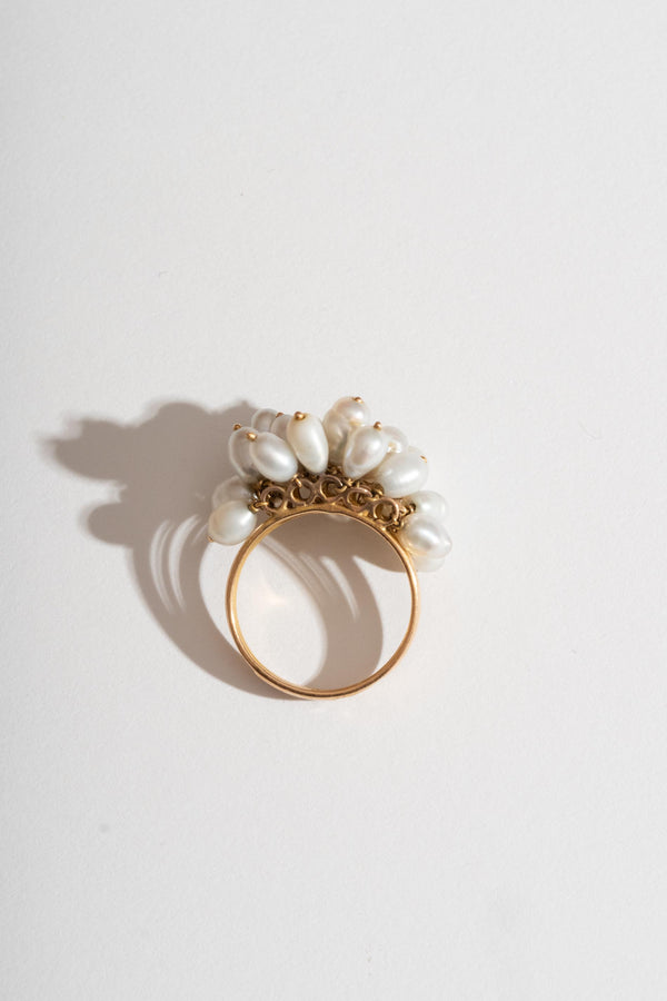 14K Pearl Bobble Ring