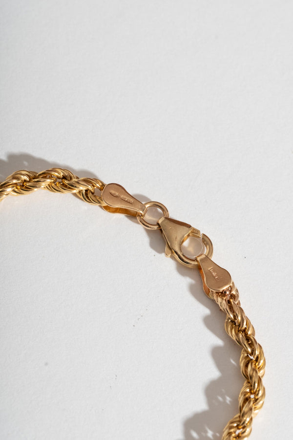 14K Rope Chain Bracelet