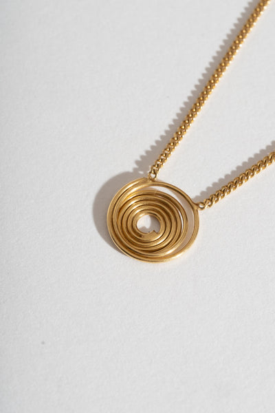 14K Spiral Necklace