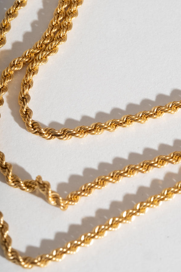 14K Triple Rope Chain Necklace