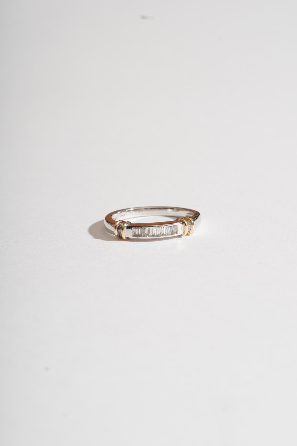 14K White and Yellow Gold Diamond Band