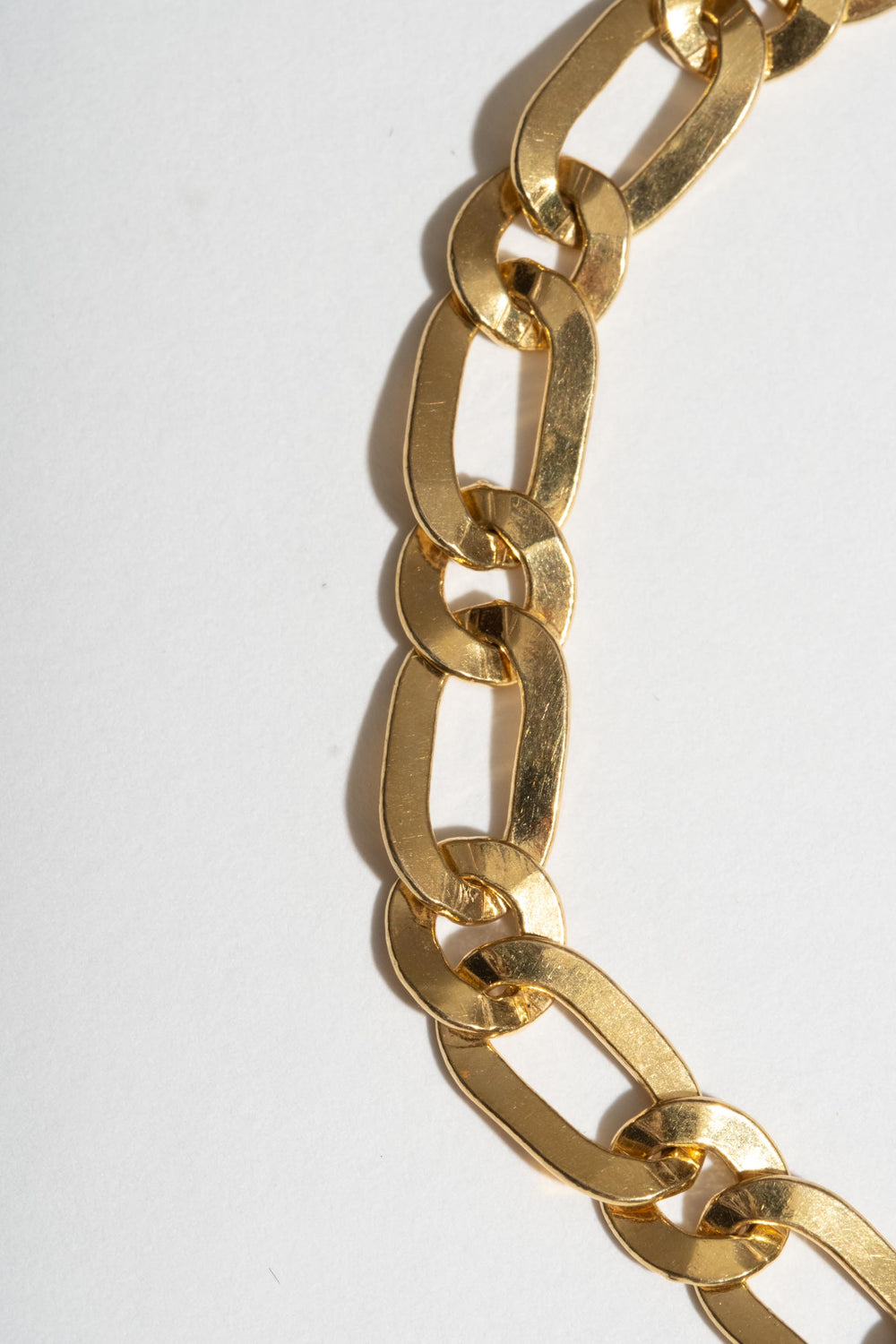 14K Rounded Figaro Chain Bracelet