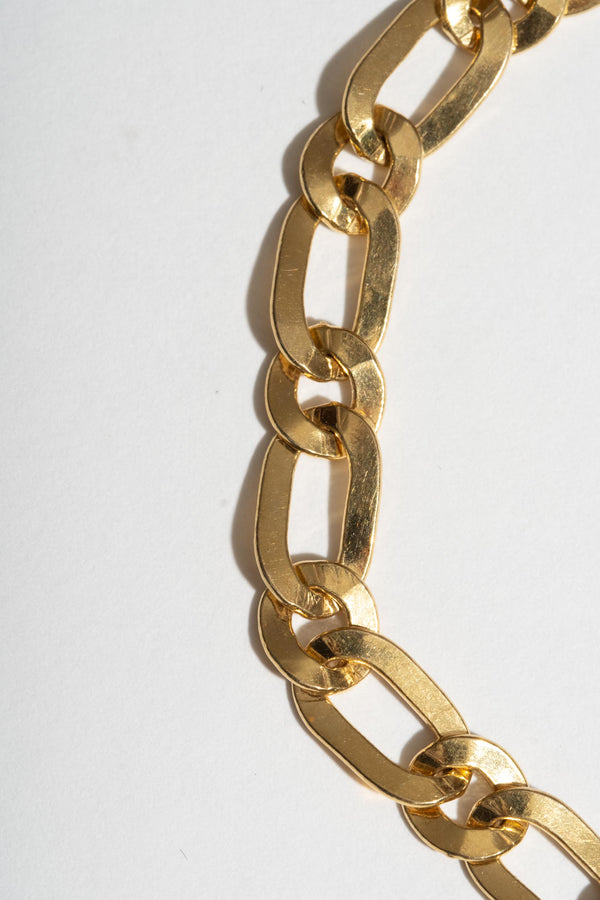 14K Rounded Figaro Chain Bracelet
