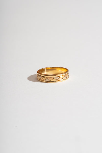 18K Tri-Color Gold Braid Band
