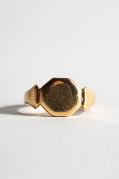 18K Victorian Octagonal Signet Ring