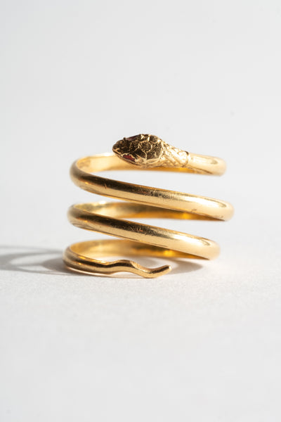 18K Victorian Snake Wrap Ring