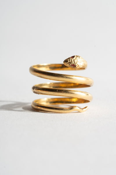 18K Victorian Snake Wrap Ring