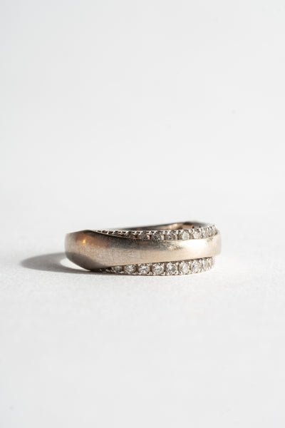 18K White Gold Articulated Diamond Band