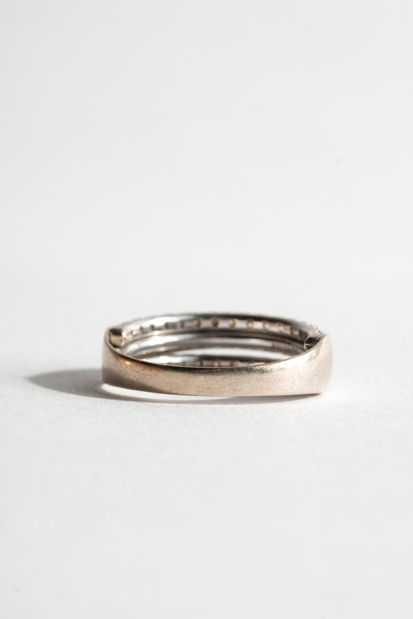 18K White Gold Articulated Diamond Band