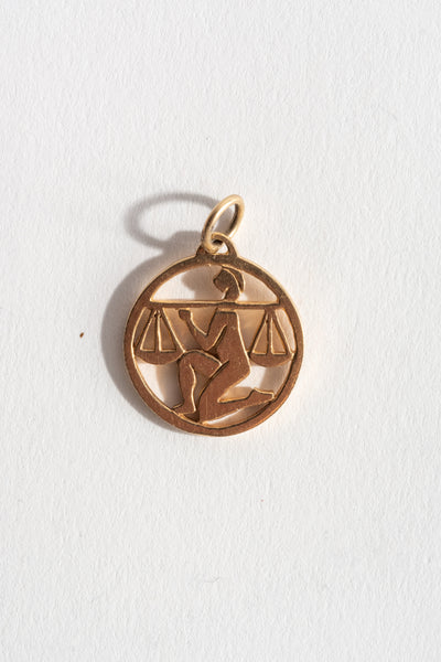 9K Cutwork Libra Pendant