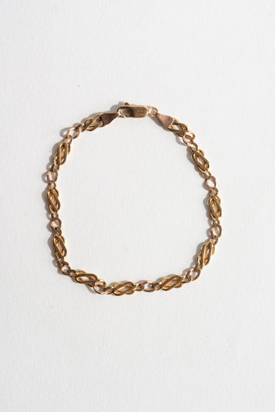 9K Twisted Link Bracelet