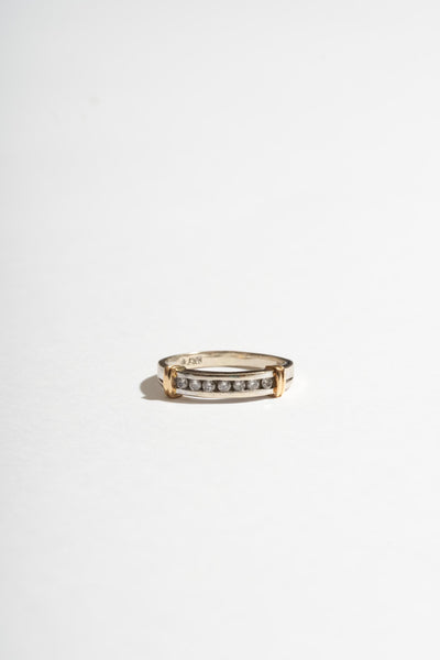 10K Bicolor Diamond Band