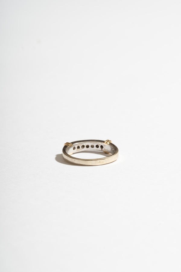 10K Bicolor Diamond Band