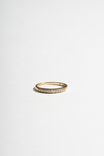 10K Plain Yellow Gold Diamond Band