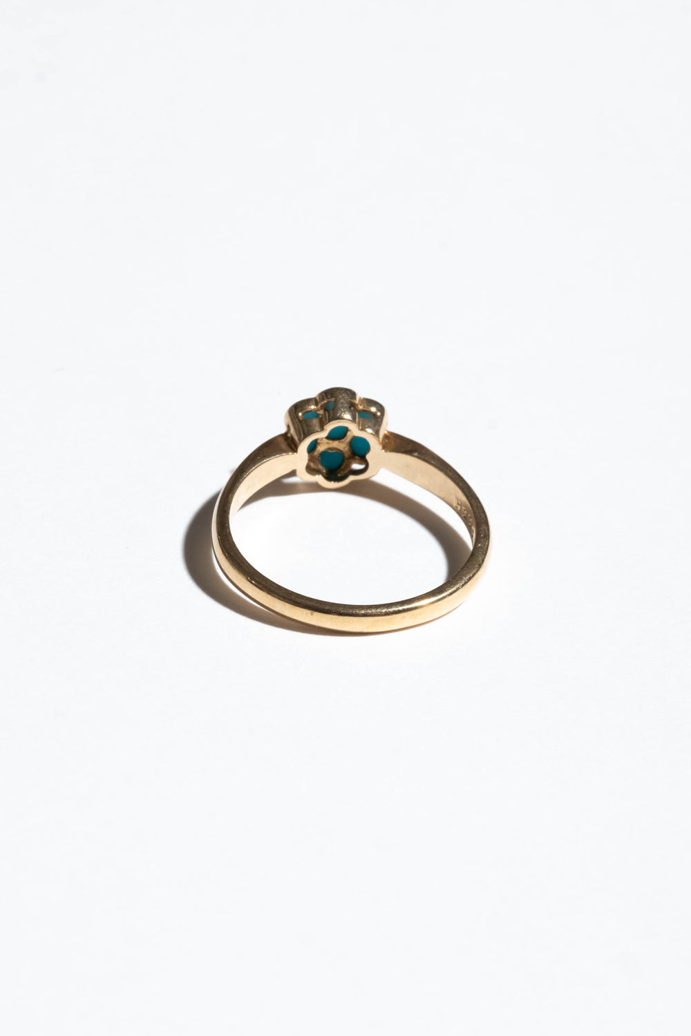 10K Victorian Turquoise Cluster Ring