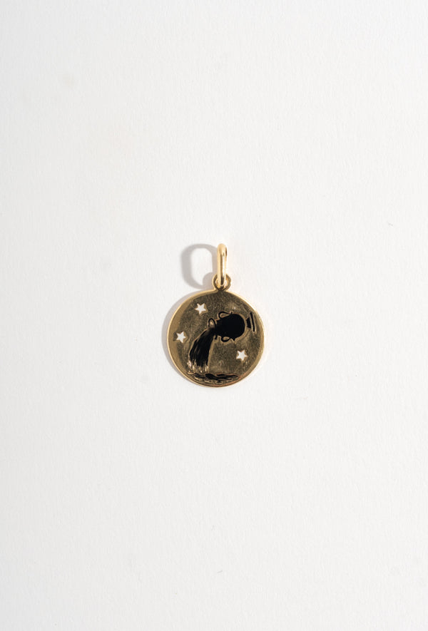 14K Aquarius Medallion