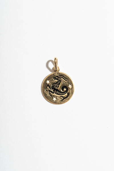14K Capricorn Medallion