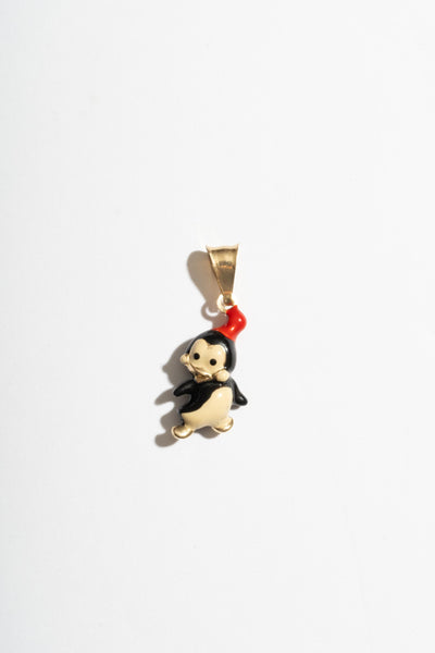 14K Chilly Willy Penguin Enamel Charm