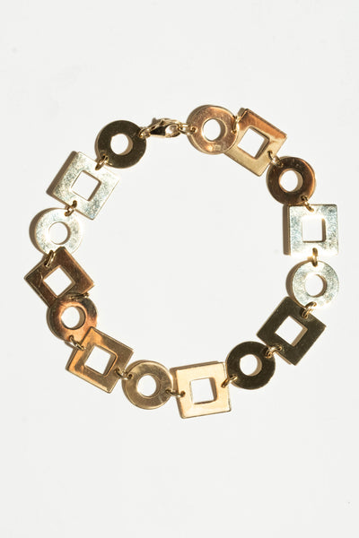 14K Geometric Shapes Bracelet