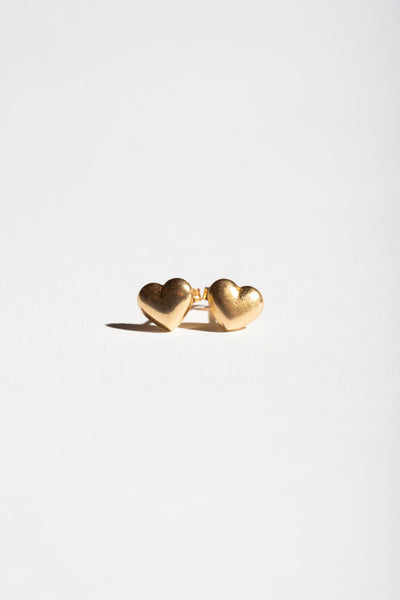 14K Heart Studs