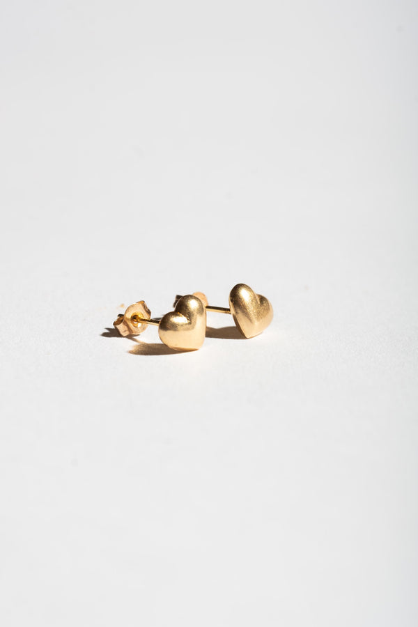 14K Heart Studs