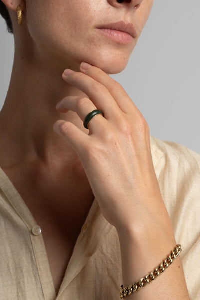 14K + Jade Band