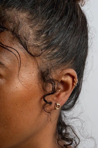 14K O Ring Studs